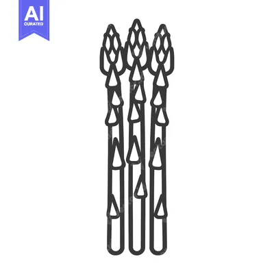 Popular premium asset: Line art illustration of a bundle of asparagus spears