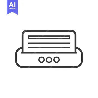 Aset desain premium: Line art illustration of a card reader with three buttons