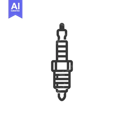 Aset premium populer: Line art illustration of a car spark plug