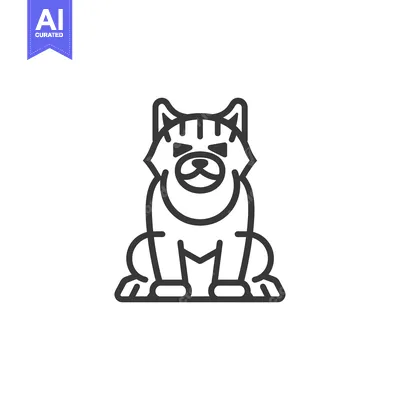 Aset premium populer: Line art illustration of a cat sitting down