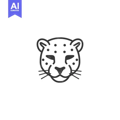 Popular premium asset: Line Art Illustration of a Cheetah's Face
