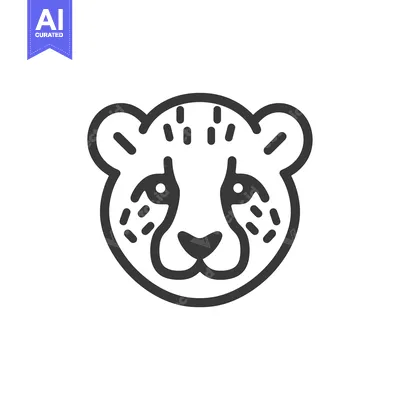 Popular premium asset: Line Art Illustration of a Cheetah's Face