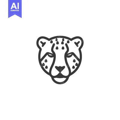 Popular premium asset: Line Art Illustration of a Cheetah's Face