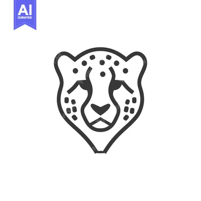 Aset premium populer: Line Art Illustration of a Cheetah's Head