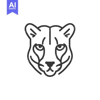 Popular premium asset: Line Art Illustration of a Cheetah's Head