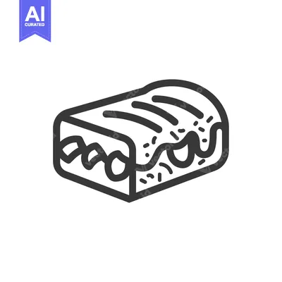 Popular premium asset: Line Art Illustration of a Chocolate Bar with Caramel