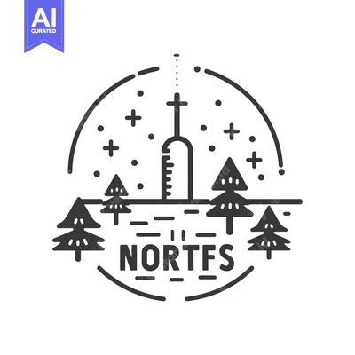Premium design asset: Line Art Illustration of a Church with Cross and Trees Surrounded by a