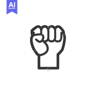 Aset premium populer: Line art illustration of a clenched fist