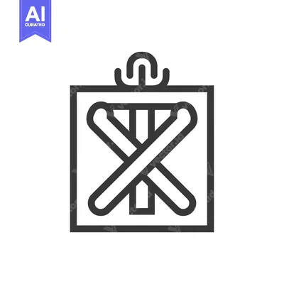 Popular premium asset: Line Art Illustration of a Closed Gate with a Sign Indicating No Entry
