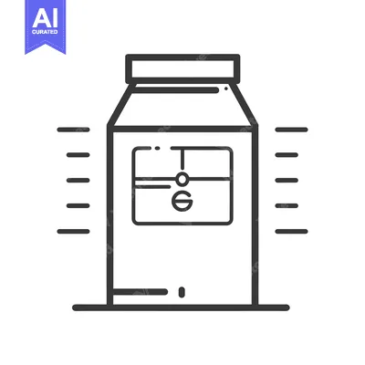 Aset desain premium: Line Art Illustration of a Closed Jar with a Label
