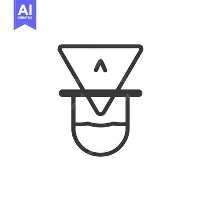 Aset desain premium: Line Art Illustration of a Coffee Filter and Carafe