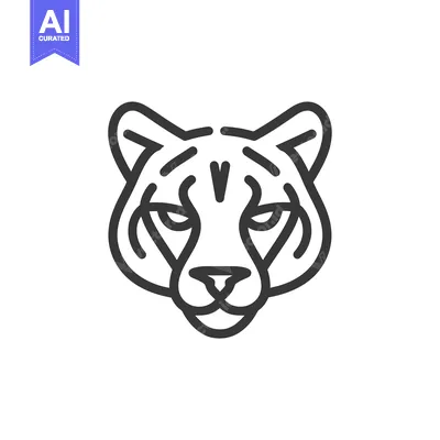 Popular premium asset: Line Art Illustration of a Cougar's Face