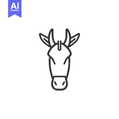 Popular premium asset: Line Art Illustration of a Cow's Head
