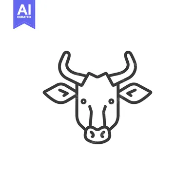 Popular premium asset: Line Art Illustration of a Cow's Head
