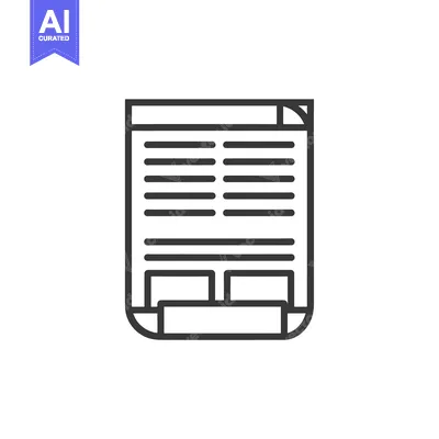 Popular premium asset: Line Art Illustration of a Document with Text and Images