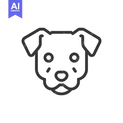 Popular premium asset: Line art illustration of a dog's head