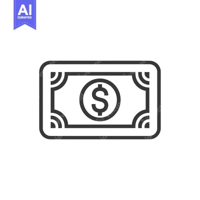 Popular premium asset: Line Art Illustration of a Dollar Bill