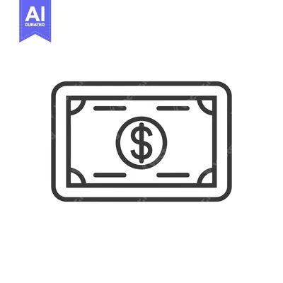 Popular premium asset: Line Art Illustration of a Dollar Bill