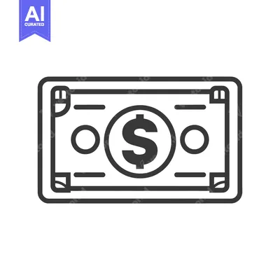 Popular premium asset: Line Art Illustration of a Dollar Bill
