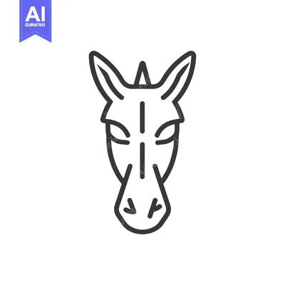 Popular premium asset: Line Art Illustration of a Donkey's Head
