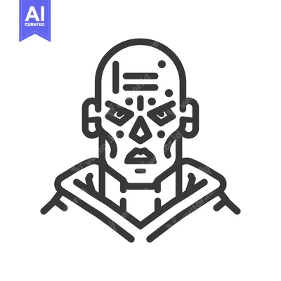 Aset premium populer: Line Art Illustration of a Faceless Person with Geometric Patterns on
