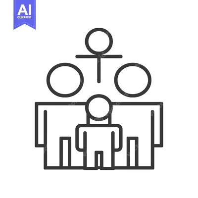 Aset premium populer: Line Art Illustration of a Family Unit with Gender Symbols