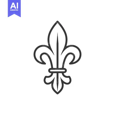 Premium design asset: Line Art Illustration of a Fleur-de-lis