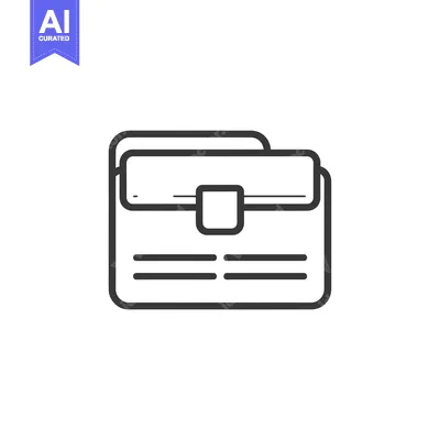 Aset premium populer: Line art illustration of a folder with three lines inside