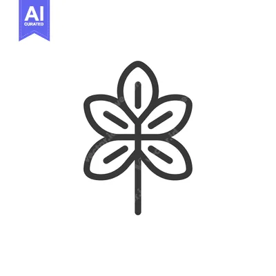 Line art illustration of a four-leaf clover