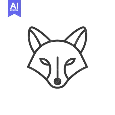 Aset premium populer: Line Art Illustration of a Fox Head