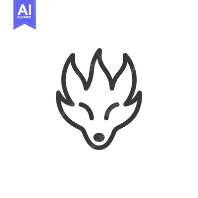 Popular premium asset: Line art illustration of a fox's face with closed eyes
