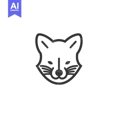 Aset premium populer: Line Art Illustration of a Fox's Head