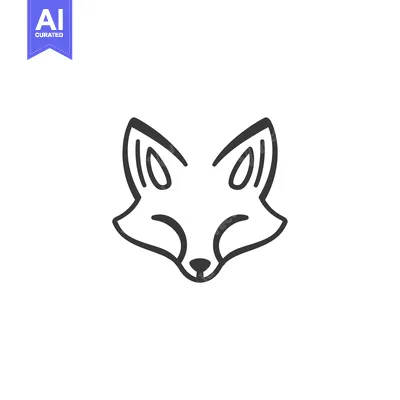 Aset premium populer: Line Art Illustration of a Fox's Head
