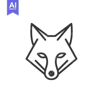 Aset premium populer: Line Art Illustration of a Fox's Head