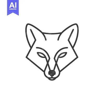 Aset premium populer: Line Art Illustration of a Fox's Head