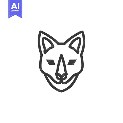 Aset premium populer: Line Art Illustration of a Fox's Head