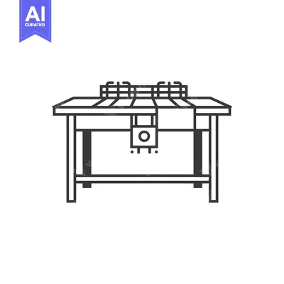 Premium design asset: Line art illustration of a gas stove with a single burner