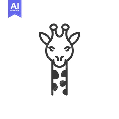 Popular premium asset: Line Art Illustration of a Giraffe's Head and Neck