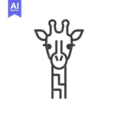 Popular premium asset: Line Art Illustration of a Giraffe's Head and Neck