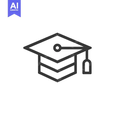 Aset premium populer: Line Art Illustration of a Graduation Cap