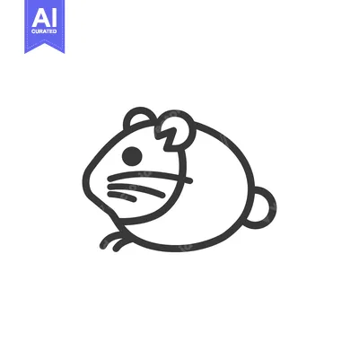 Line Art Illustration of a Guinea Pig in Profile