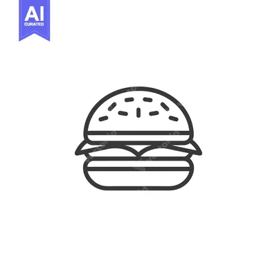 Popular premium asset: Line Art Illustration of a Hamburger