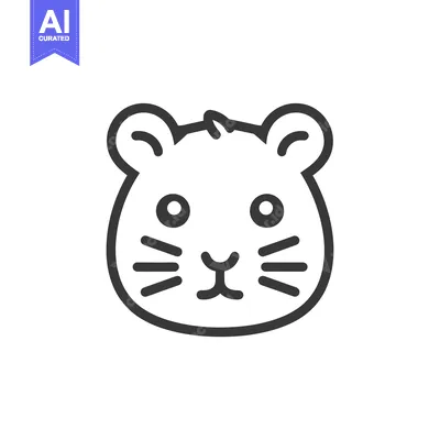 Popular premium asset: Line Art Illustration of a Hamster's Face