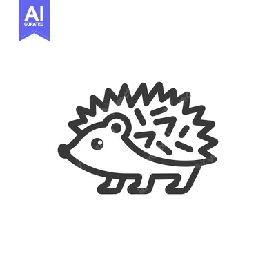 Popular premium asset: Line Art Illustration of a Hedgehog