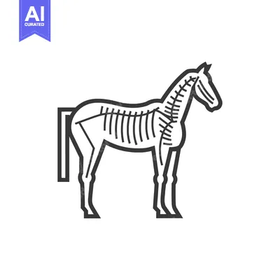 Popular premium asset: Line Art Illustration of a Horse Skeleton