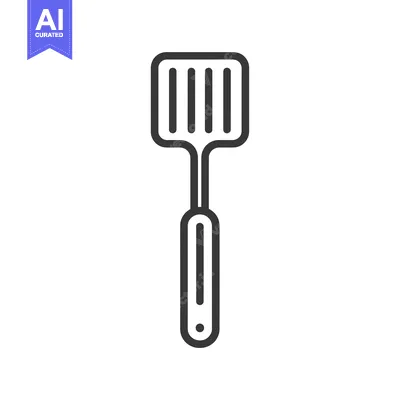 Popular premium asset: Line Art Illustration of a Kitchen Spatula