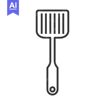 Popular premium asset: Line Art Illustration of a Kitchen Spatula