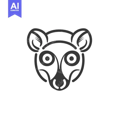 Popular premium asset: Line Art Illustration of a Lemur's Face