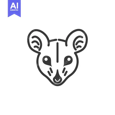 Aset desain premium: Line art illustration of a lemur's head