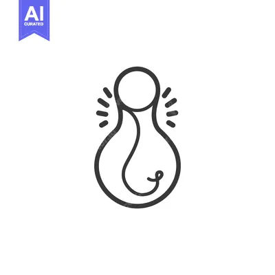 Aset desain premium: Line Art Illustration of a Light Bulb with Radiating Lines
